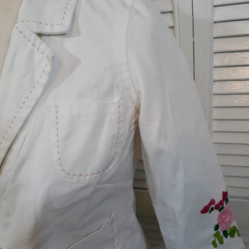 Hollister embroidery cropped jacket sz medium - Picture 7 of 8